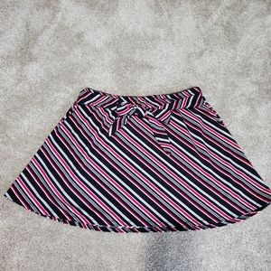 35th and 10th striped pink and black mini skirt